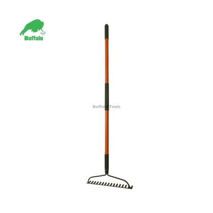 Buffalo PBR316XL High Quality 16 teeth Garden Tools Garden Lawn Leaf Rake with Fiberglass Handle