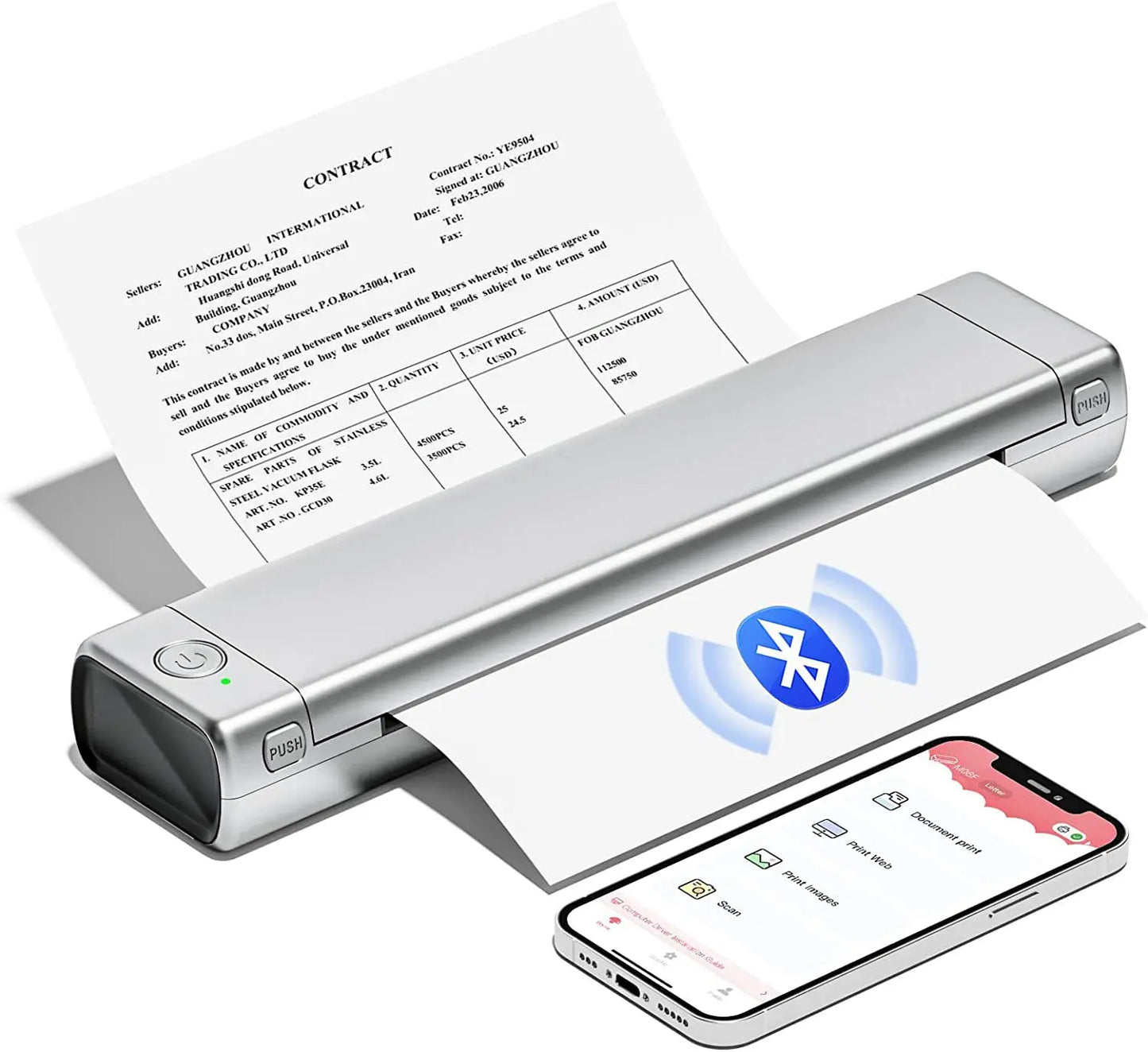 PCPhomemo M08f A4 Portable Thermal Printer 8.26"x11.69" A4 Thermal Paper Wi