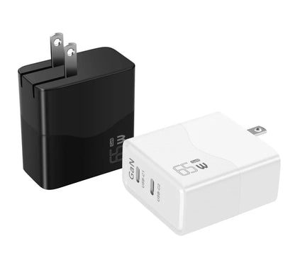 PCBest Selling Products 2024 Gan 65w PD Wall Charger Dual Type-C Electronic