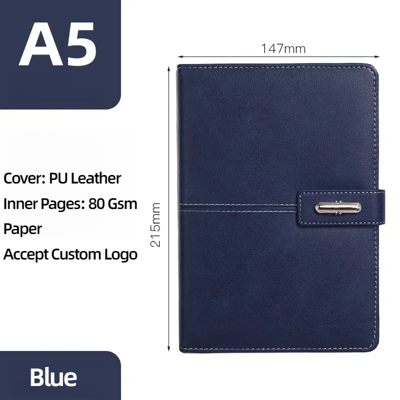 PCPromotional  Wholesale Business Luxury Customizable PU Leather A5 Noteboo