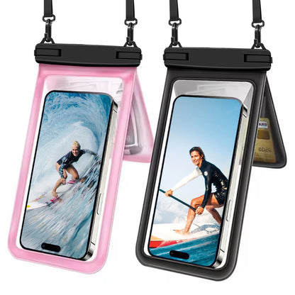 PC Waterproof Cell Phone Bag IPX8 Waterproof Mobile Phone Pouch Dual Storage Bag For Water Sports