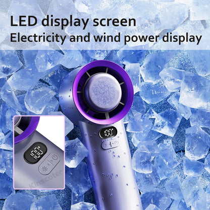 New Outdoor 3600mAh Handheld Charger Fan Portable Electric Fan High Speed R