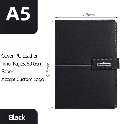 PCPromotional  Wholesale Business Luxury Customizable PU Leather A5 Noteboo