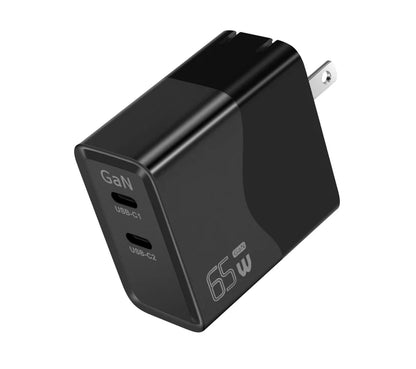 PCBest Selling Products 2024 Gan 65w PD Wall Charger Dual Type-C Electronic