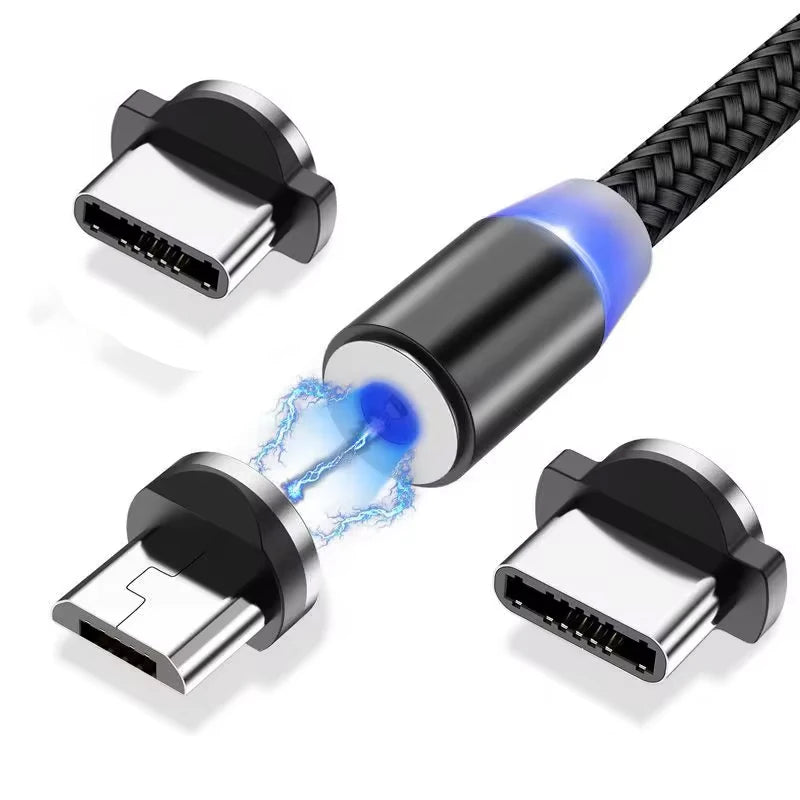 New Best Sellers 3 in 1 LED Magnetic Charging Cable for iPhone Samsung Andr