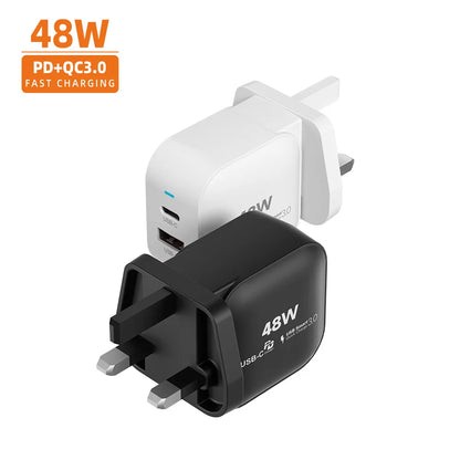 PC Vina High-Permance 48W USB-C Charger Smart 45W Fast Charger 20W Dual Port Wall Adapter iPhone Pro Max Compatible US Socket