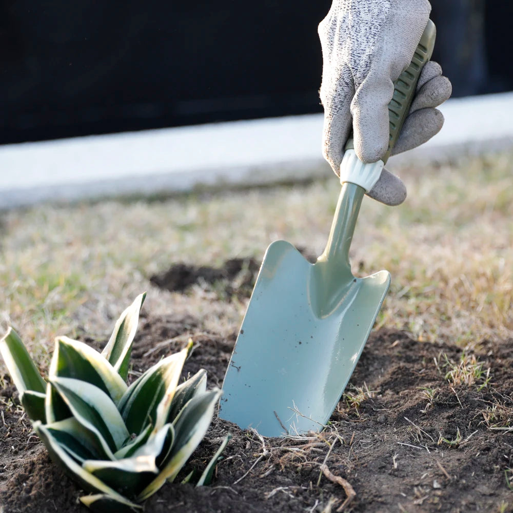 In Stock Carbon steel pvc green white Garden Trowel lawn shovel hand garden tools stain soil shovel