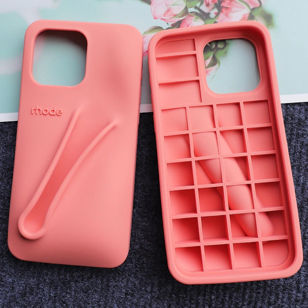 PC 3D Lipstick rhoed Hole Design Silica Gel IPhone Case For Iphone 15 14 13 12 11 Pro Max Back Cover phone Accessories wholesale