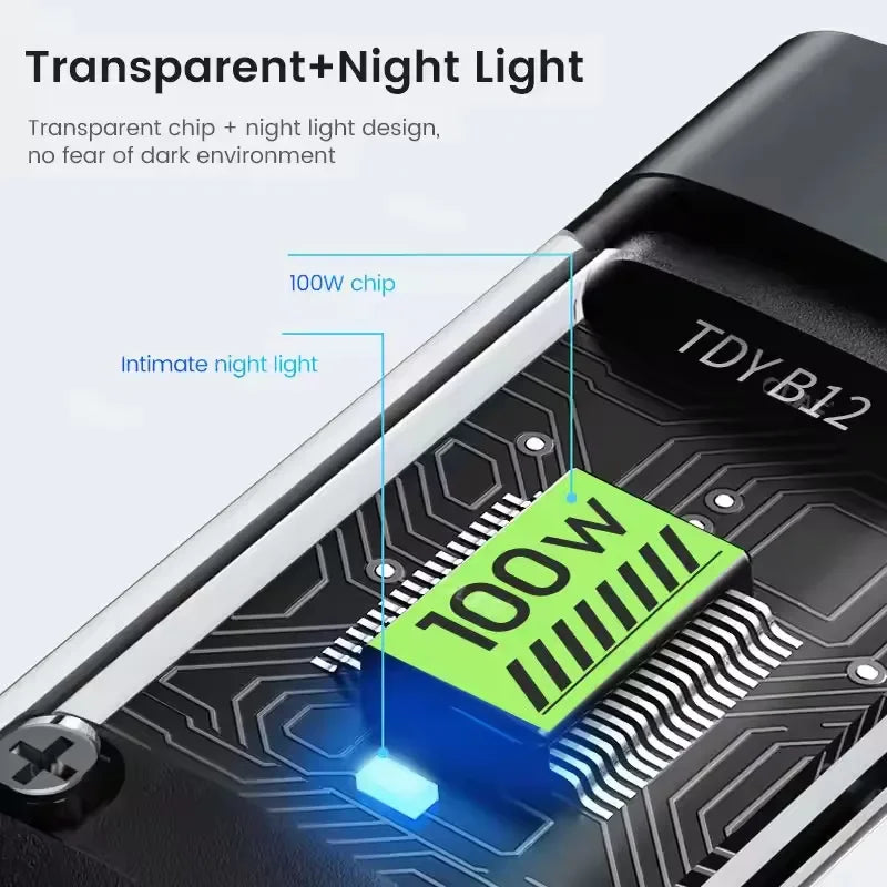 New New Trend 4 In 1 Zinc USB Cable PD 100W Multi-function USB Charging Cab