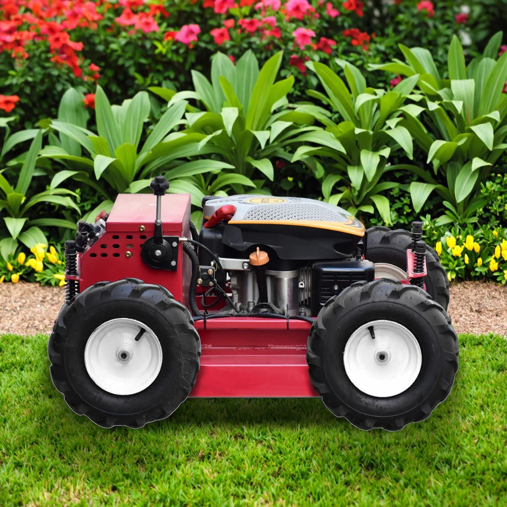 All-Terrain RC Crawler Lawn Mower Remote Control 24V Petrol Radio Controlled Slope Mowing Machine Grass Cutter Robotic Tracked