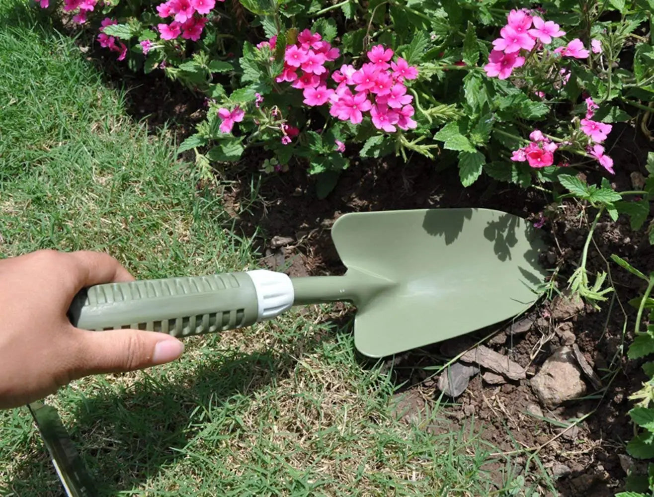 In Stock Carbon steel pvc green white Garden Trowel lawn shovel hand garden tools stain soil shovel