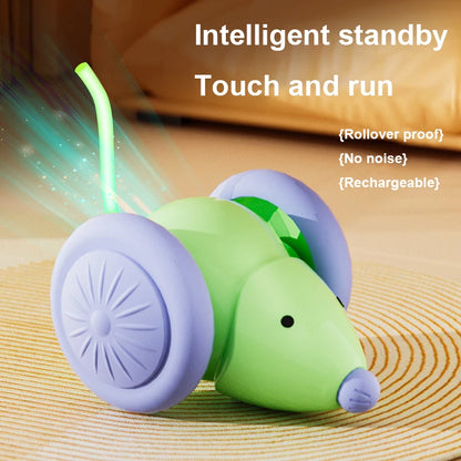 New Cat Interactive Toys Automatic with LED Lights Cat Mouse Toys Smart Sen