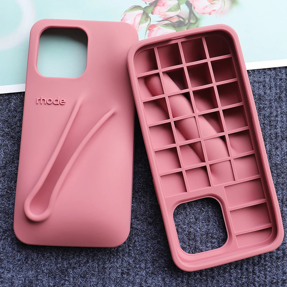 PC 3D Lipstick rhoed Hole Design Silica Gel IPhone Case For Iphone 15 14 13 12 11 Pro Max Back Cover phone Accessories wholesale