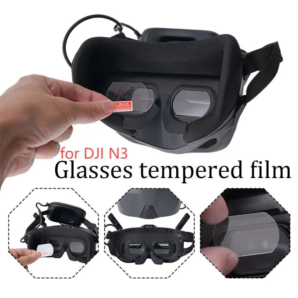 HD Tempered Film For DJI N3 Flight Goggles Anti-oil/anti-water Installation Tool Drone Protector Accessories