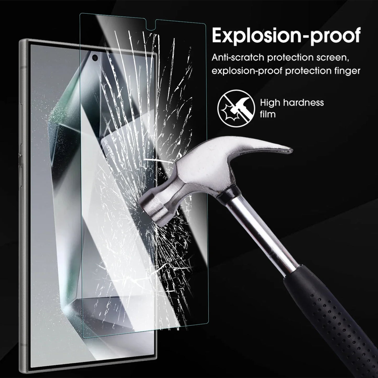 HD Tempered Glass For Samsung Galaxy S25 S25Plus Fingerprint-unlock Screen Protector Film For Samsung Galaxy S25 Ultra S25U