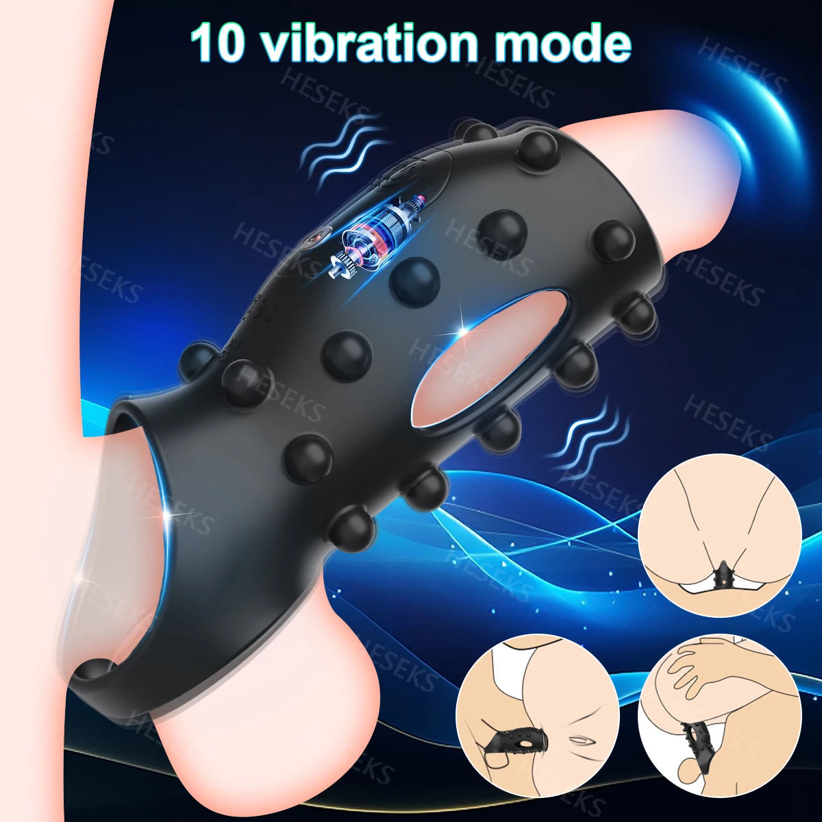 GtoozaHESEKS Vibrating Penis Sleeve Cock Ring G Spot Stimulate Women Penis Ring Vibrator Delay Ejaculation Adult Sex Toys  Men 18+ gtooza.com