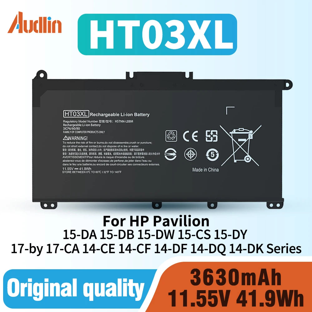 PC HT03XL Laptop Battery L11119-855  HP Pavilion 15-DA 15-DB 15-DW 15-CS 15-DY 17-by 17-CA 14-CE 14-CF 14-DF 14-DQ 14-DK Series