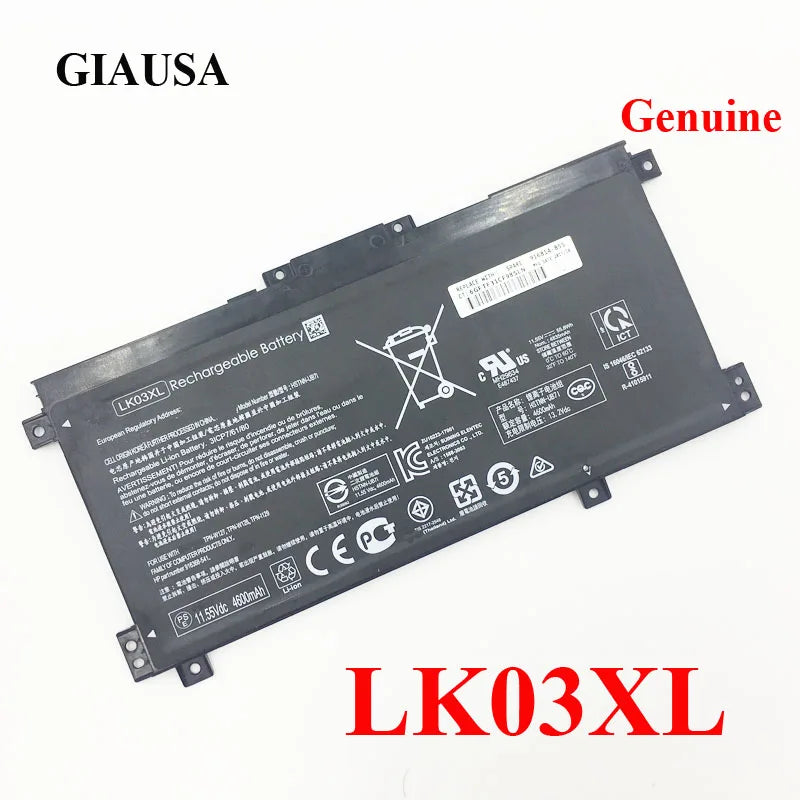 PC LK03XL Laptop battery  HP ENVY X360 15-bp 15-cn series TPN-W127 W128 W129 W134 HSTNN-LB7U HSTNN-UB7I HSTNN-IB8M