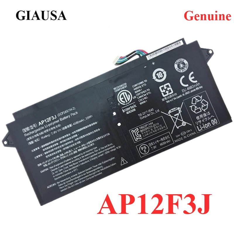 PC AP12F3J battery  Acer Aspire 13.3-Inch S7 S7-391 Touchscreen Ultrabook 2ICP3/65/114-2 7.4V 35