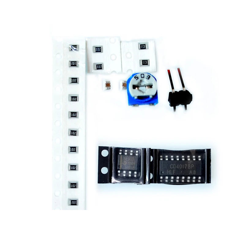 Water Lamp Kit NE555 + CD4017 Water Lamp Electronic DIY Spare Parts Electronic Production Electronic Suite Ne555p & 4017