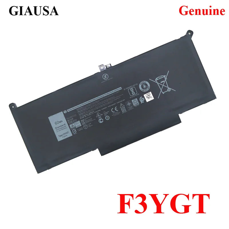 PC F3YGT Laptop Battery For DELL Latitude 12 7000 7280 7480 DM3WC 0DM3WC 2X39G