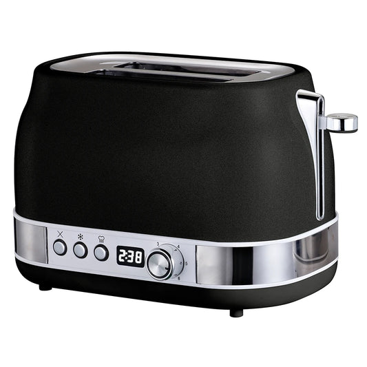 New High quality retro toaster tostadoras 2 slice digitales kitchen black m