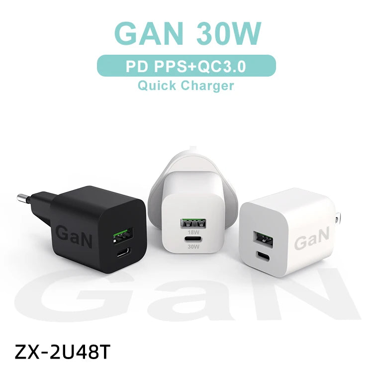 PC Factory Direct 20W 25W 30W 45W 50W 65W 100W 150W GaN PD Wall Usb Fast Mobile Phone Charger For Iphone Laptop desktop Macbook KC