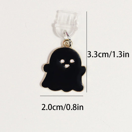 PC Halloween Cute Ghost Alloy Dustproof Plug, Dustproof Charging Port Cap Accessories Charming Phone Accessories Pendant