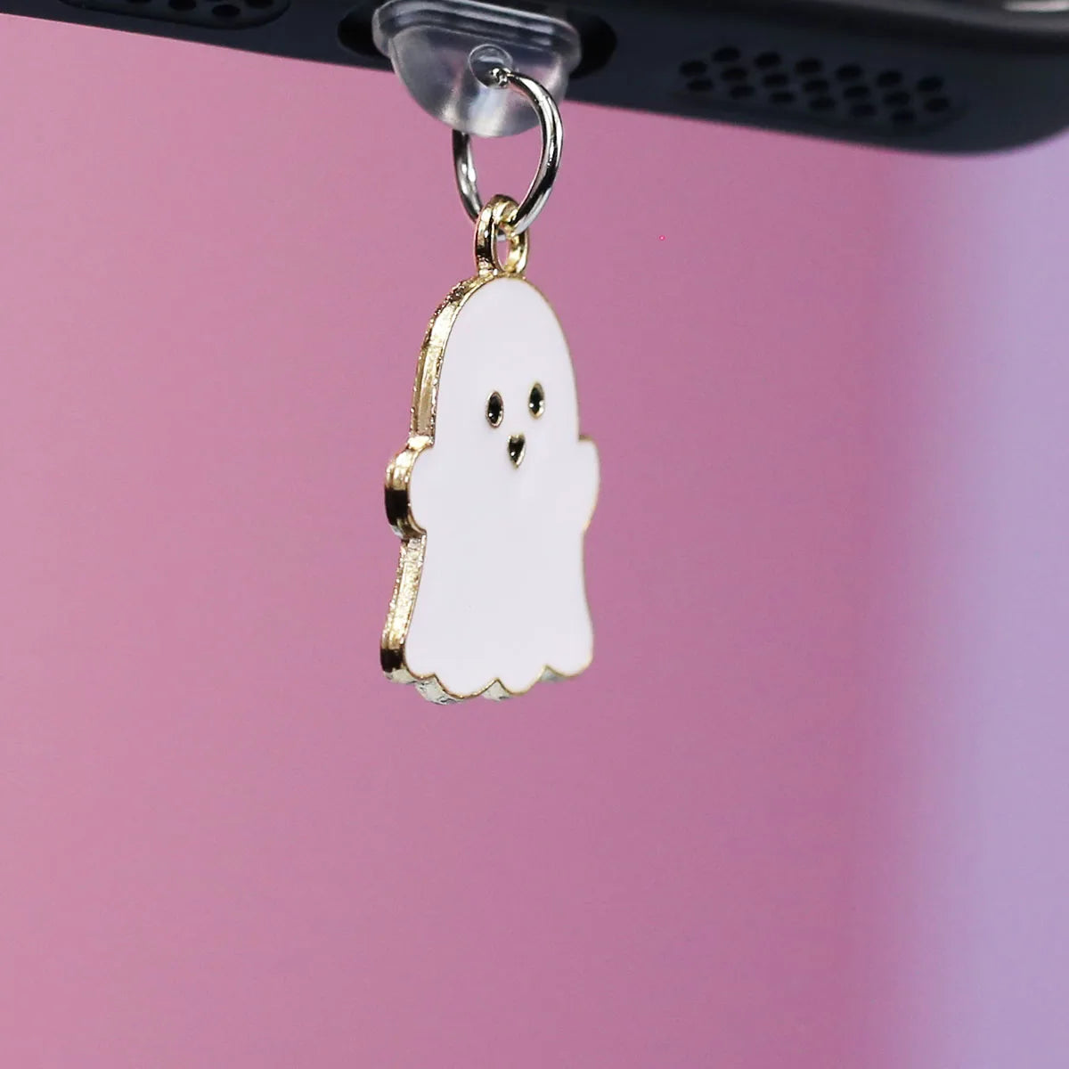 PC Halloween Cute Ghost Alloy Dustproof Plug, Dustproof Charging Port Cap Accessories Charming Phone Accessories Pendant