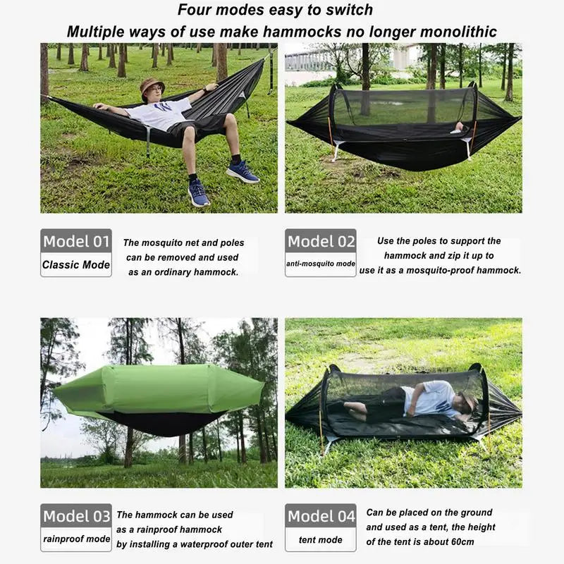 PC Hammock Tent Waterproof Backpacking Hammock 2 Person Backyard Hammock Wi