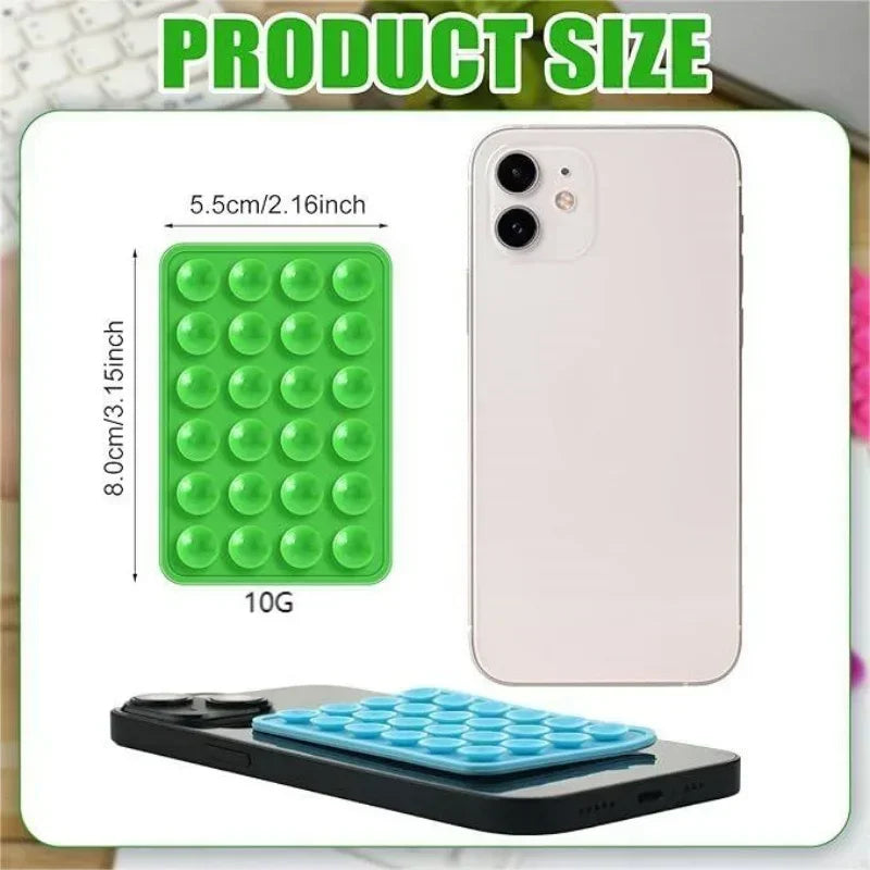 PC Hands Free Silicone Suction Phone Case Strong Adhesive Stand  IPhone 15 14 13 12 Pro Samsung S24 S23 Back Cover Phone Holder