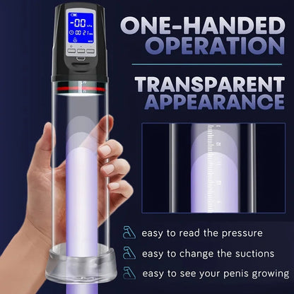 Gtooza_Hannibal LCD Electric Enlargement Extend Penis Trainer Male Masturbators Cup  Pump Sex Toys  Men gtooza.com