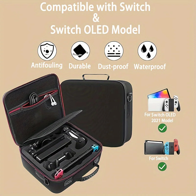 Hard Shell Carrying Bag For Switch Console & Accessories&Game console storage bag，Large Carrying Case For Switch/ OLED