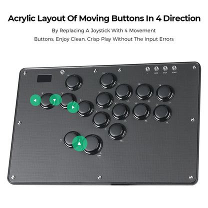 Haute42 FightStick Joystick Arcade Hitbox Button Rim Leverless Controller For PC/PS4/PS5/Switch Control Arcade Stick Controller