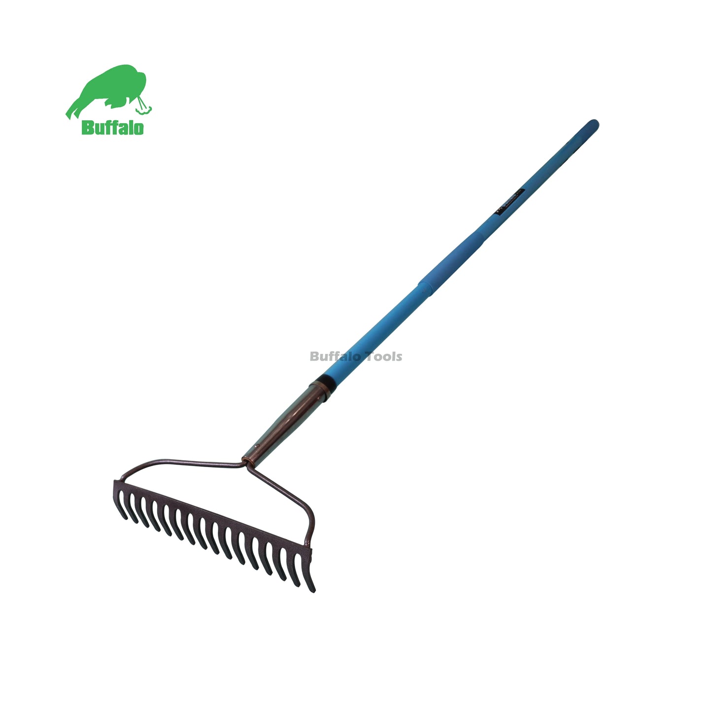 Buffalo PBR316XL High Quality 16 teeth Garden Tools Garden Lawn Leaf Rake with Fiberglass Handle