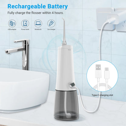 New Cordless Portable Water Flosser - Long-Lasting Battery, Ready for Use A