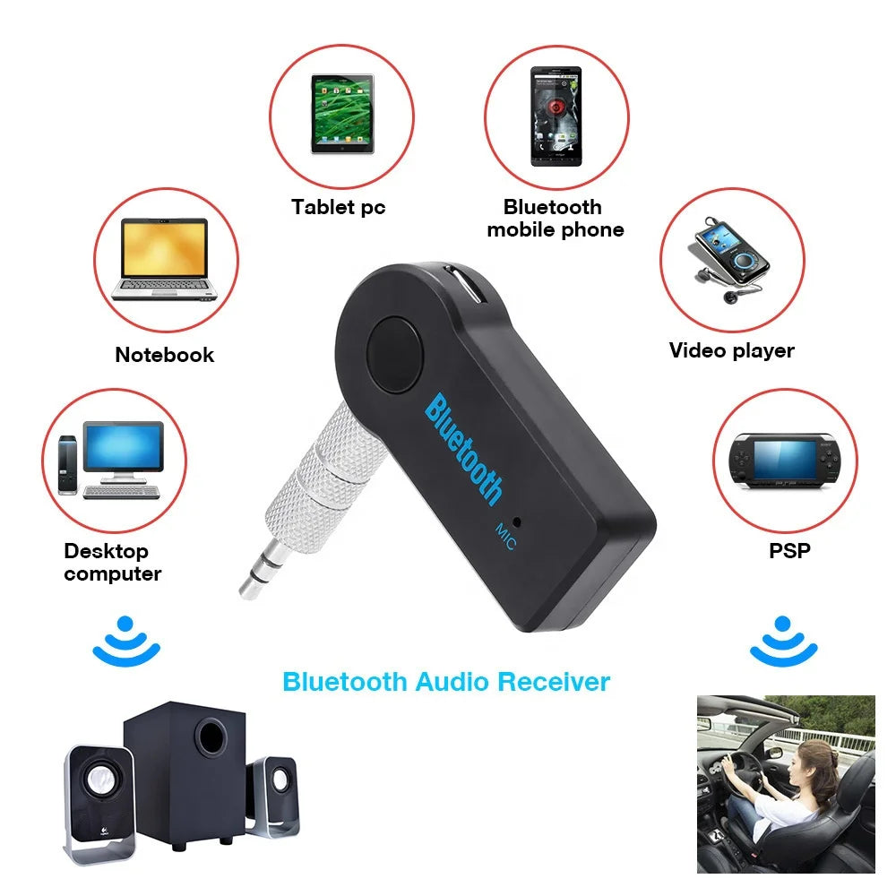 PCNew Products Hot Hands-free 3.5 mm Stereo Wireless Blue-tooth Audio Recei