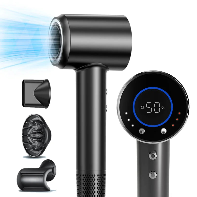 New Smart Hair Dryer Screen Digital Lcd Multifunctional Professional High S