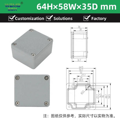 New IP67 Waterproof Cast Aluminium Electronics & Instrument Enclosures Butt