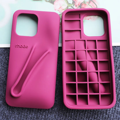 PC 3D Lipstick rhoed Hole Design Silica Gel IPhone Case For Iphone 15 14 13 12 11 Pro Max Back Cover phone Accessories wholesale