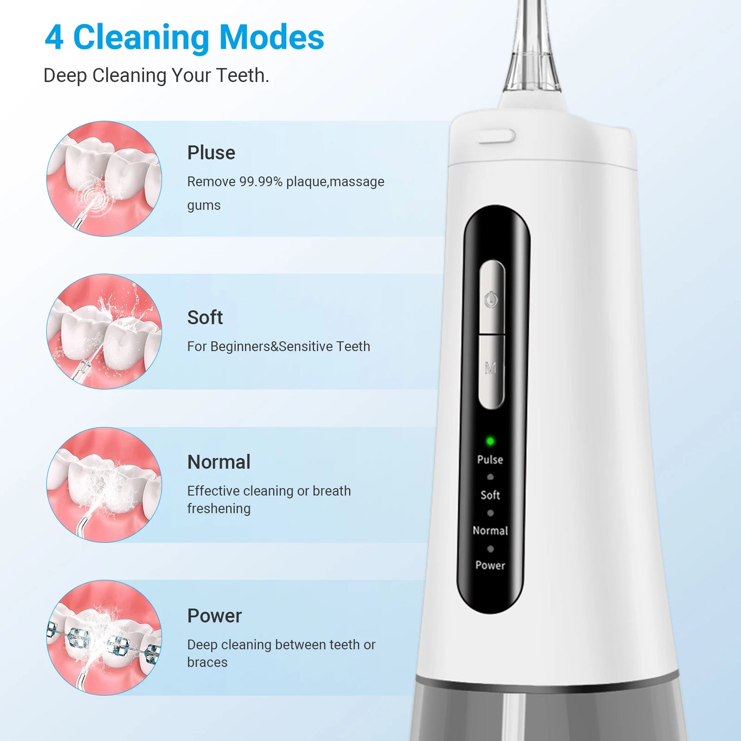 New Cordless Portable Water Flosser - Long-Lasting Battery, Ready for Use A