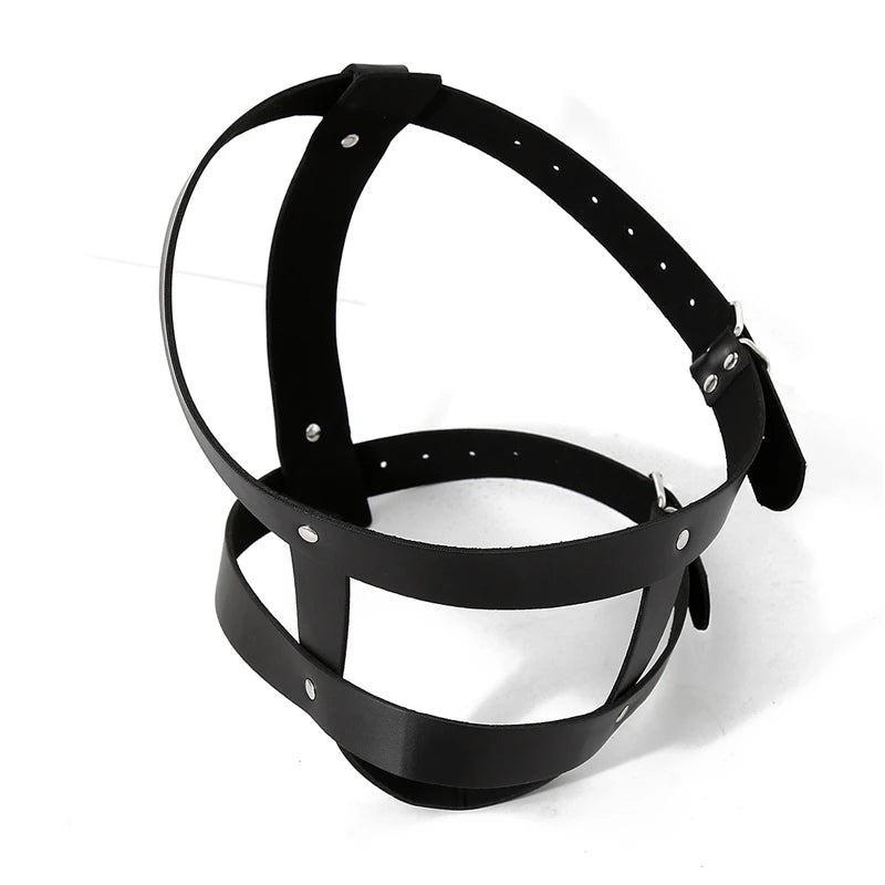 Head Bondage Leather Harness Hood Adult Games Slave Smell Smelly Shoes Restraints Fetish Hood BDSM Flirting Sex Toys  Couples