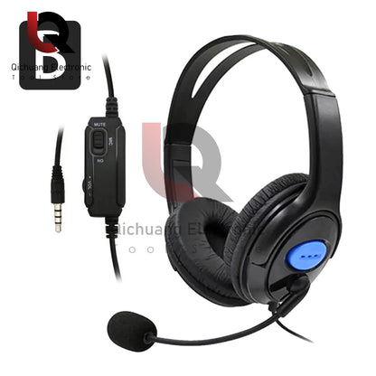 PCHeadphones 3.5mm Wired Gaming Headset Earphones Music For PS4 Play Statio