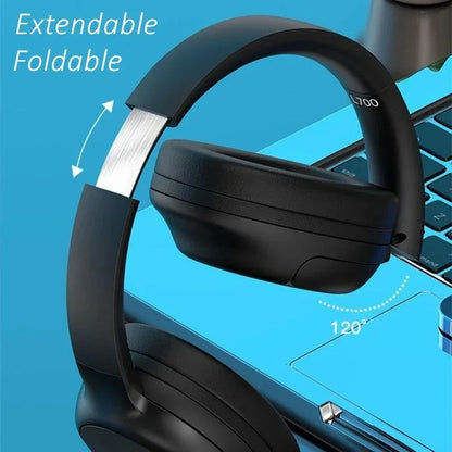 Casque PCHeadphones Casque Bluetooth Écouteur Casque sans fil Stéréo Pliable