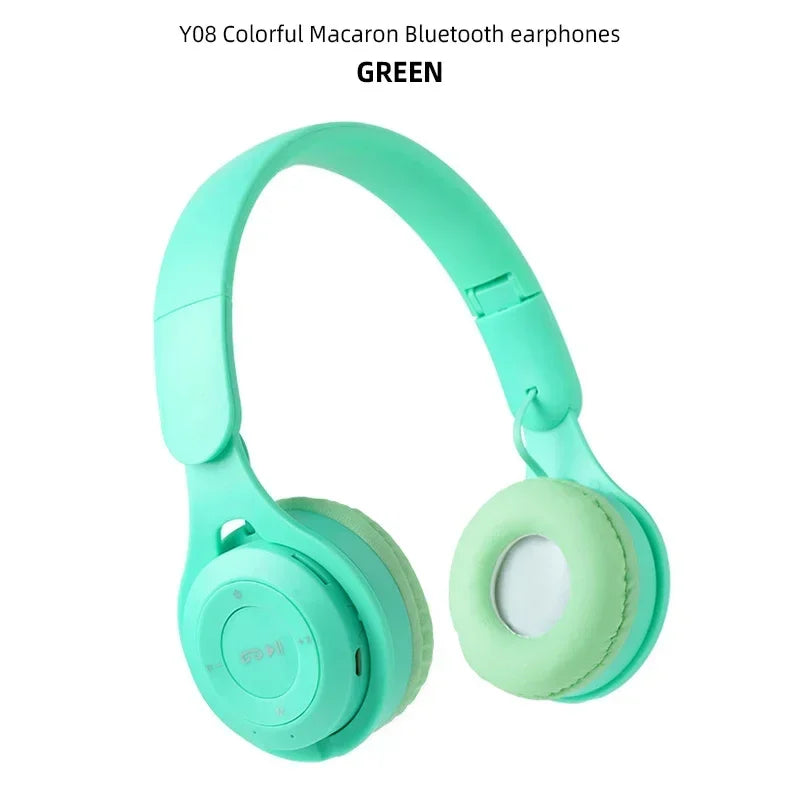 PCHeadphones Kids Wireless Bluetooth Earphones Stereo Foldable Helmets Gami