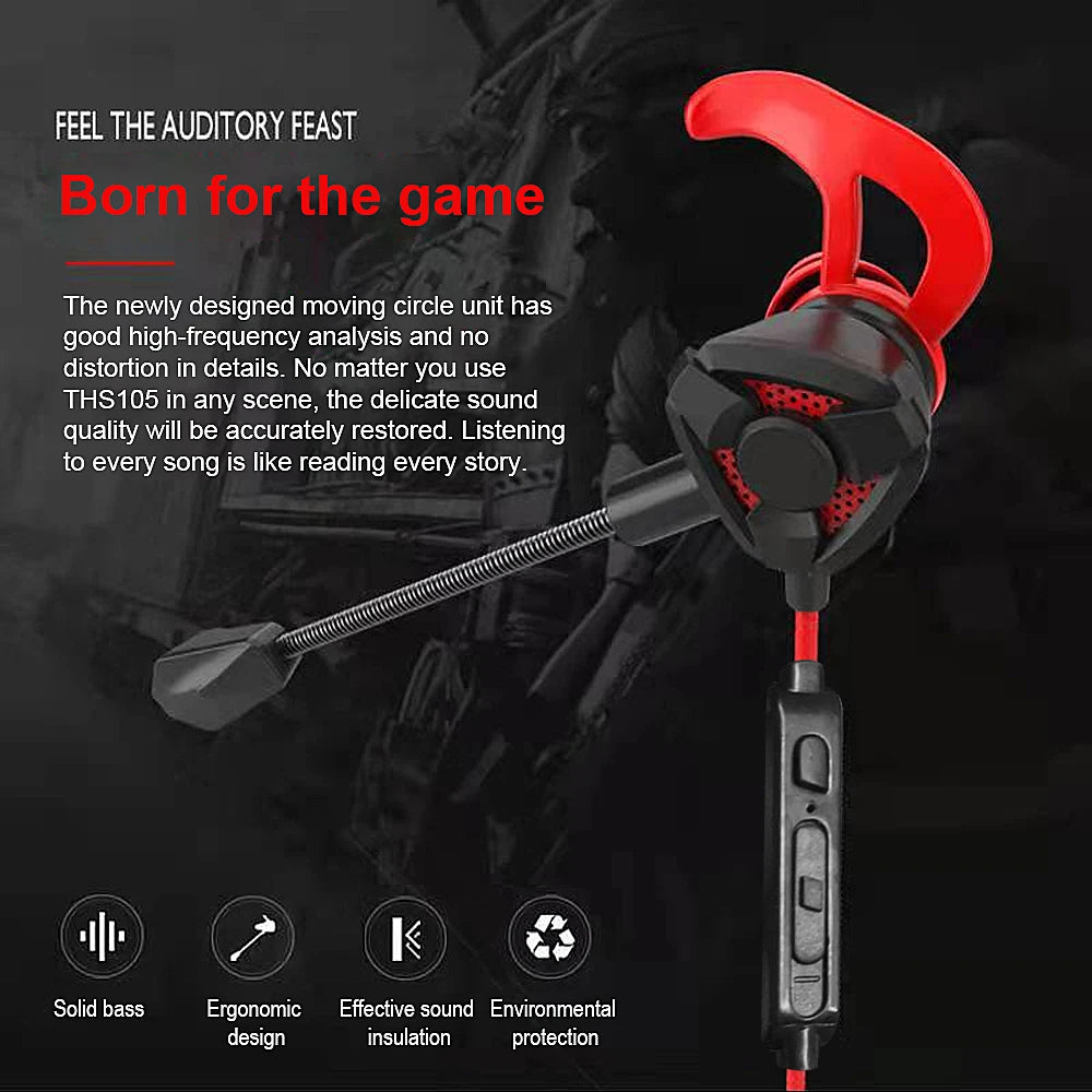 PCHeadset Gamer Headphones Wired Earphone Gaming Earbuds With Mic For Pubg