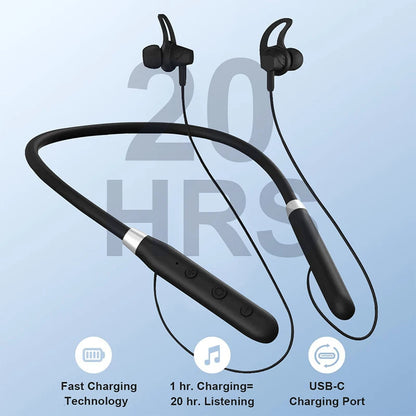 PCHeadset Sport Waterproof Neckband Sports Earphone Bluetooth 5.1 Wireless