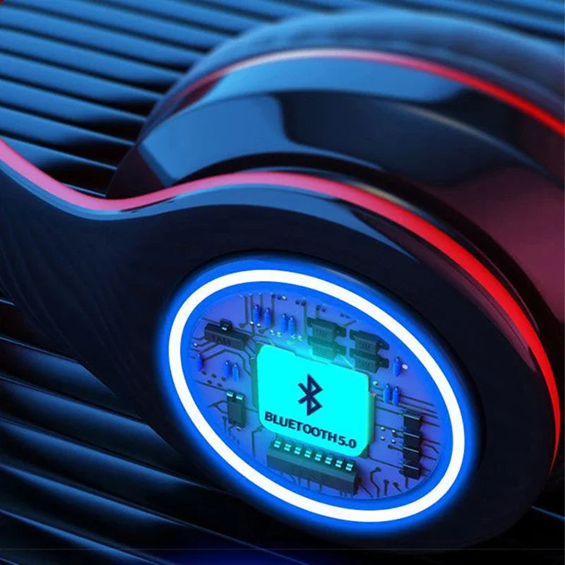 PCHeadsets Gamer Colourful Light Headphones Blutooth Surround Sound Stereo