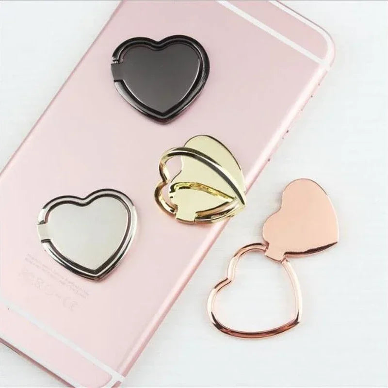 PC Heart Pattern Mobile Phone Finger Ring Holder Phone Accessories