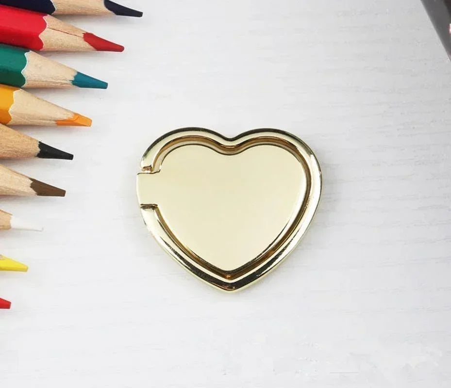 PC Heart Pattern Mobile Phone Finger Ring Holder Phone Accessories